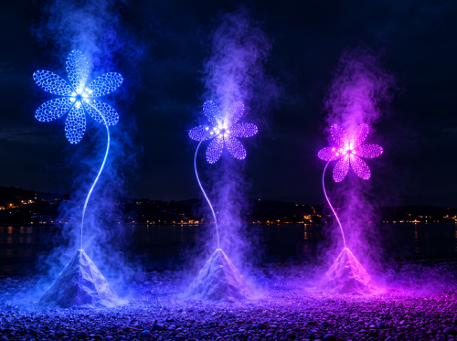 Fleurs-lumineuses-au-bord-de-leau