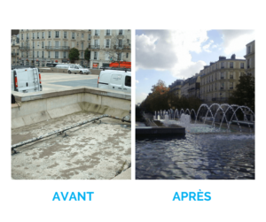 Atlantid - Photos avant après de fontaines installées à Neuilly