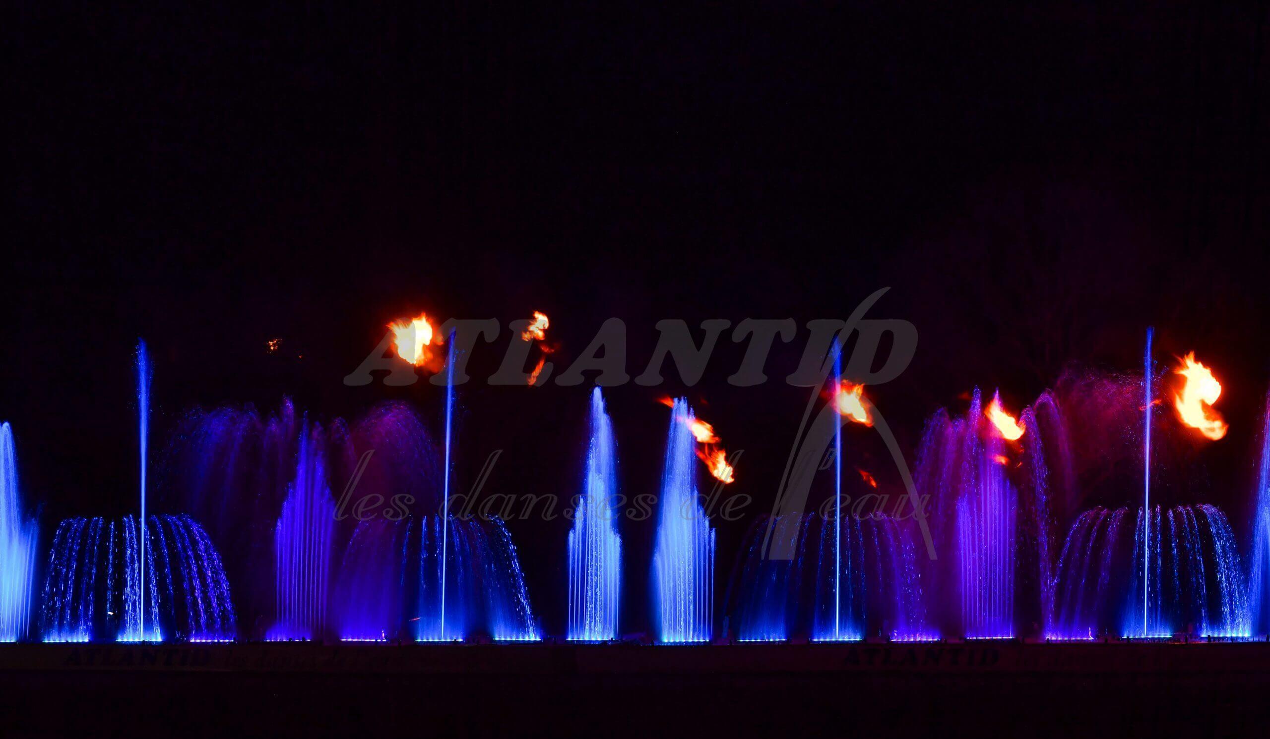 Atlantid - Blue and purple water jets